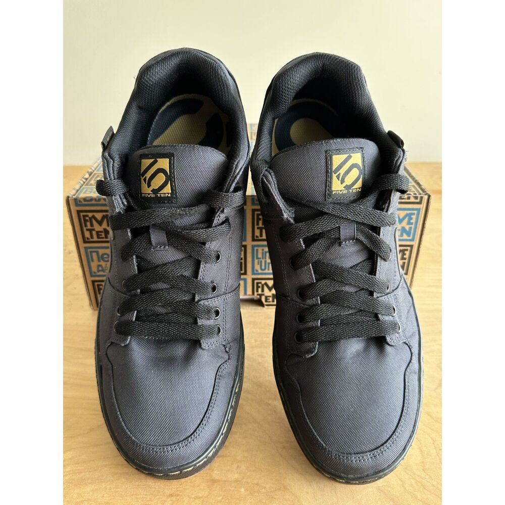 Five Ten Freerider Canvas MTB Shoes Mens 12 Dark Grey Khaki Flat Cycling 5218